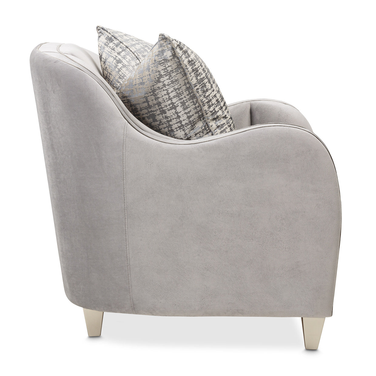 Roxbury Park Velvet Matching Chair - Steel/Slate