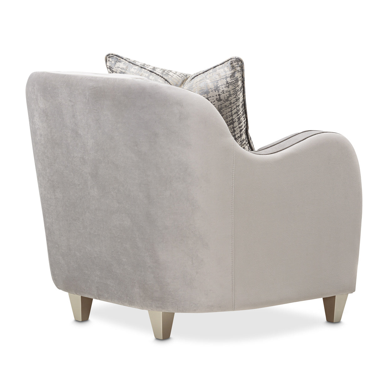 Roxbury Park Velvet Matching Chair - Steel/Slate