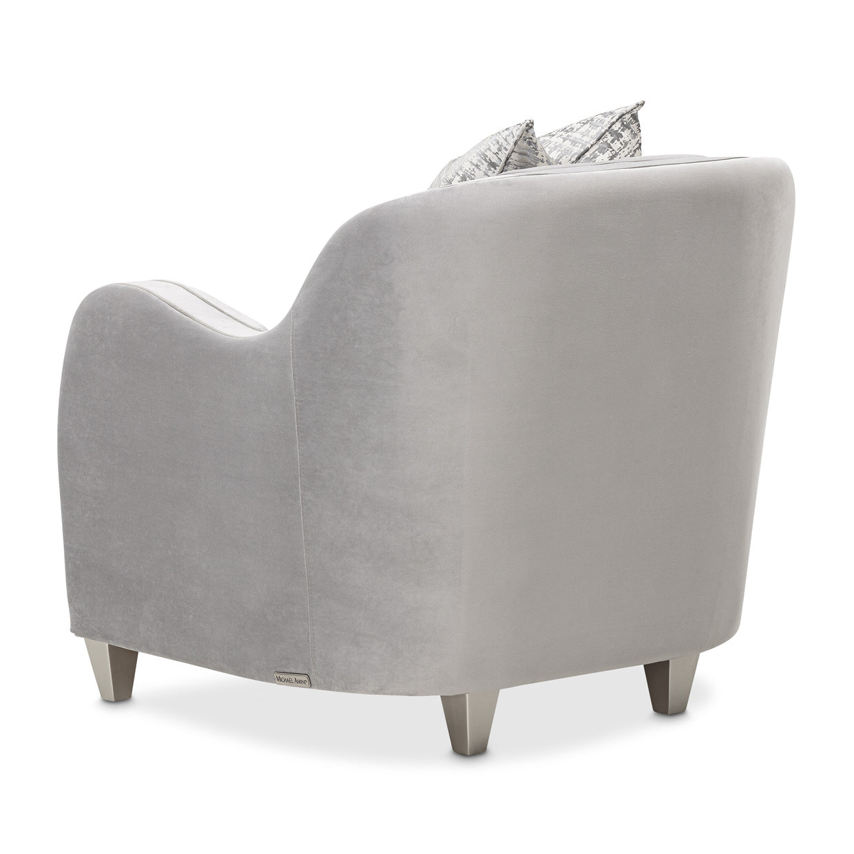 Roxbury Park Velvet Matching Chair - Steel/Slate