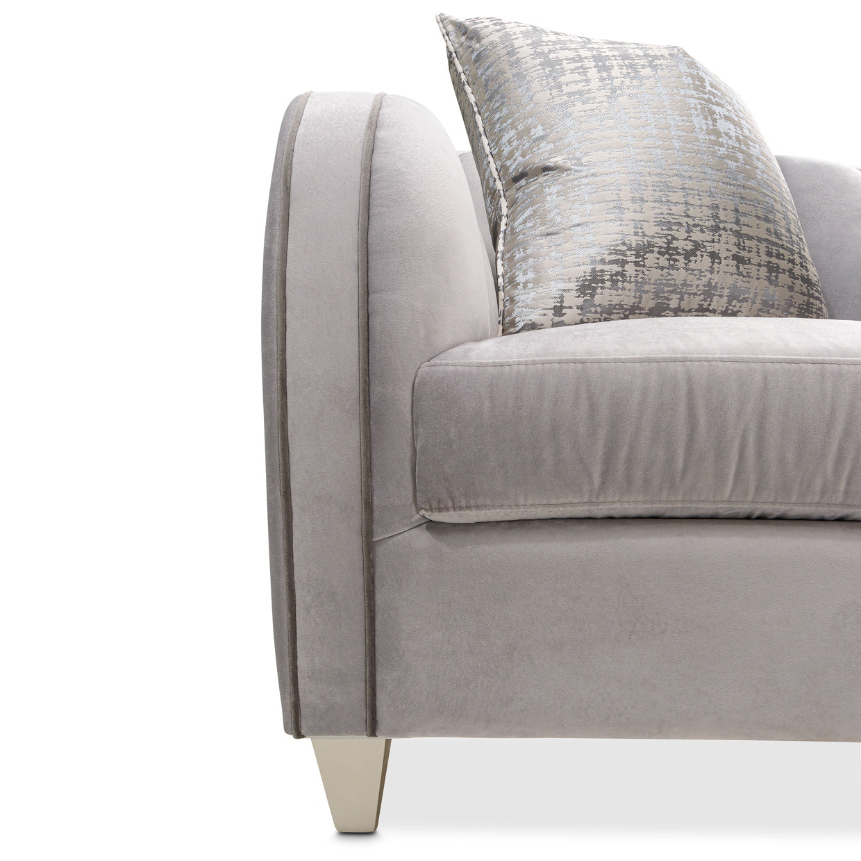 Roxbury Park Velvet Matching Chair - Steel/Slate