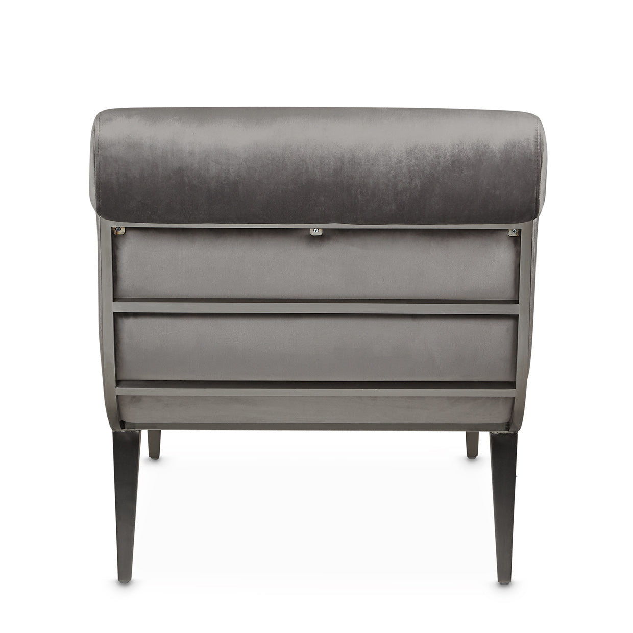 Roxbury Park Velvet Chaise - Gray Pearl/Stainless Steel