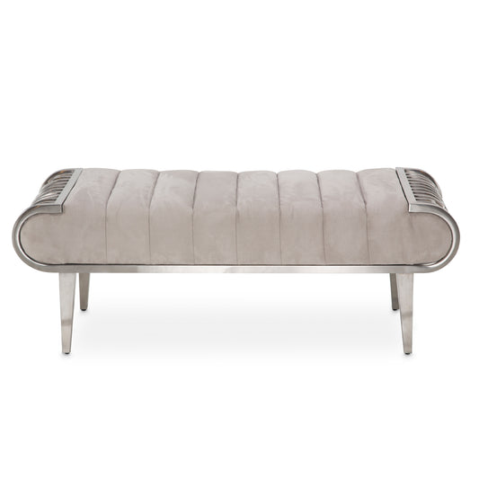 Roxbury Park Tufted Accent Bench - Cement