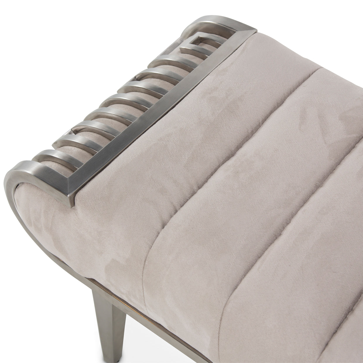 Roxbury Park Tufted Accent Bench - Cement