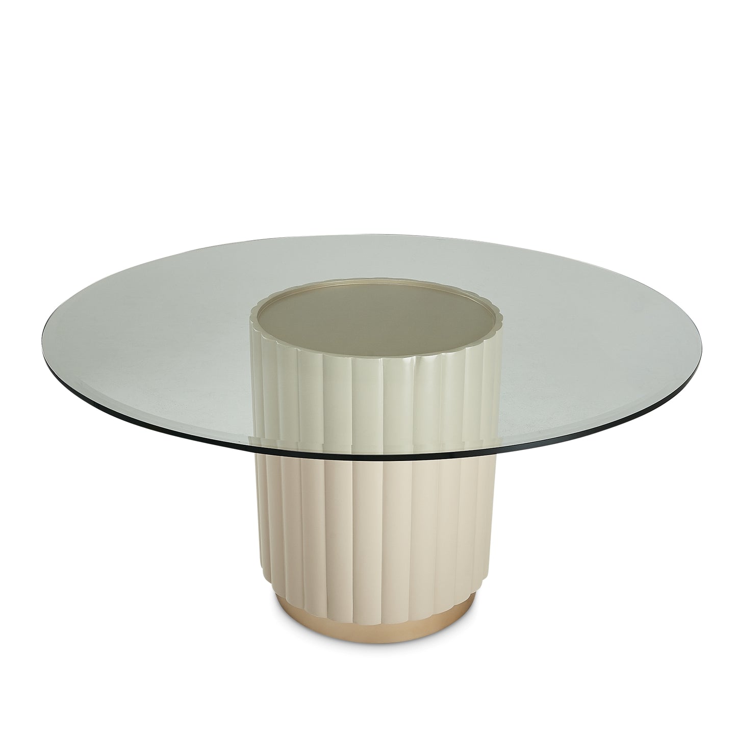 Malibu Crest Round Dining Table - Chardonnay