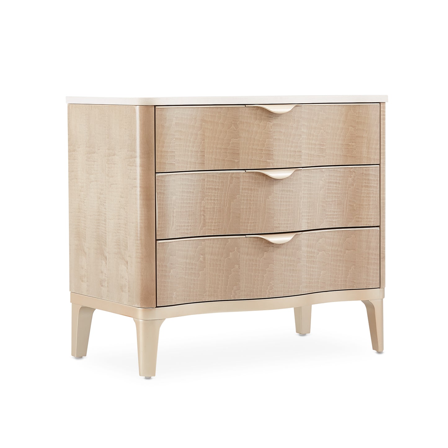 Malibu Crest 3-Drawer Nightstand - Blush