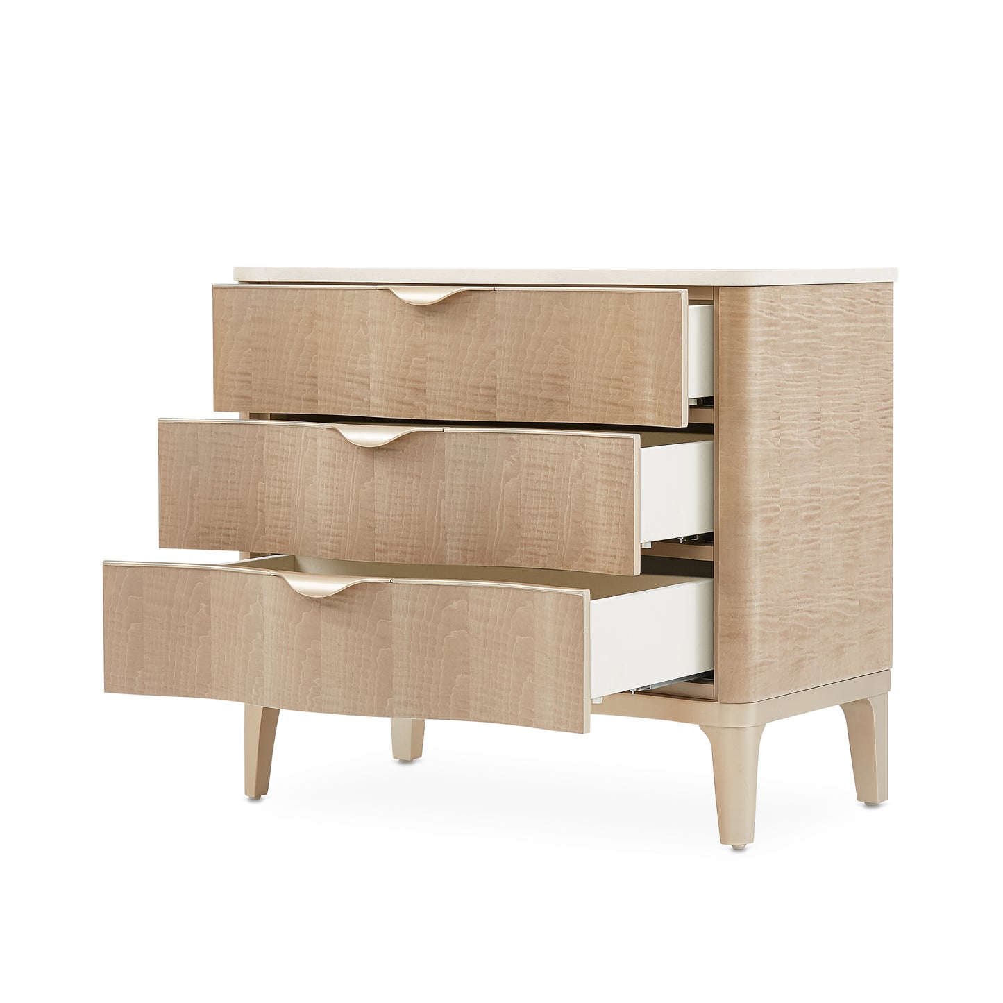 Malibu Crest 3-Drawer Nightstand - Blush