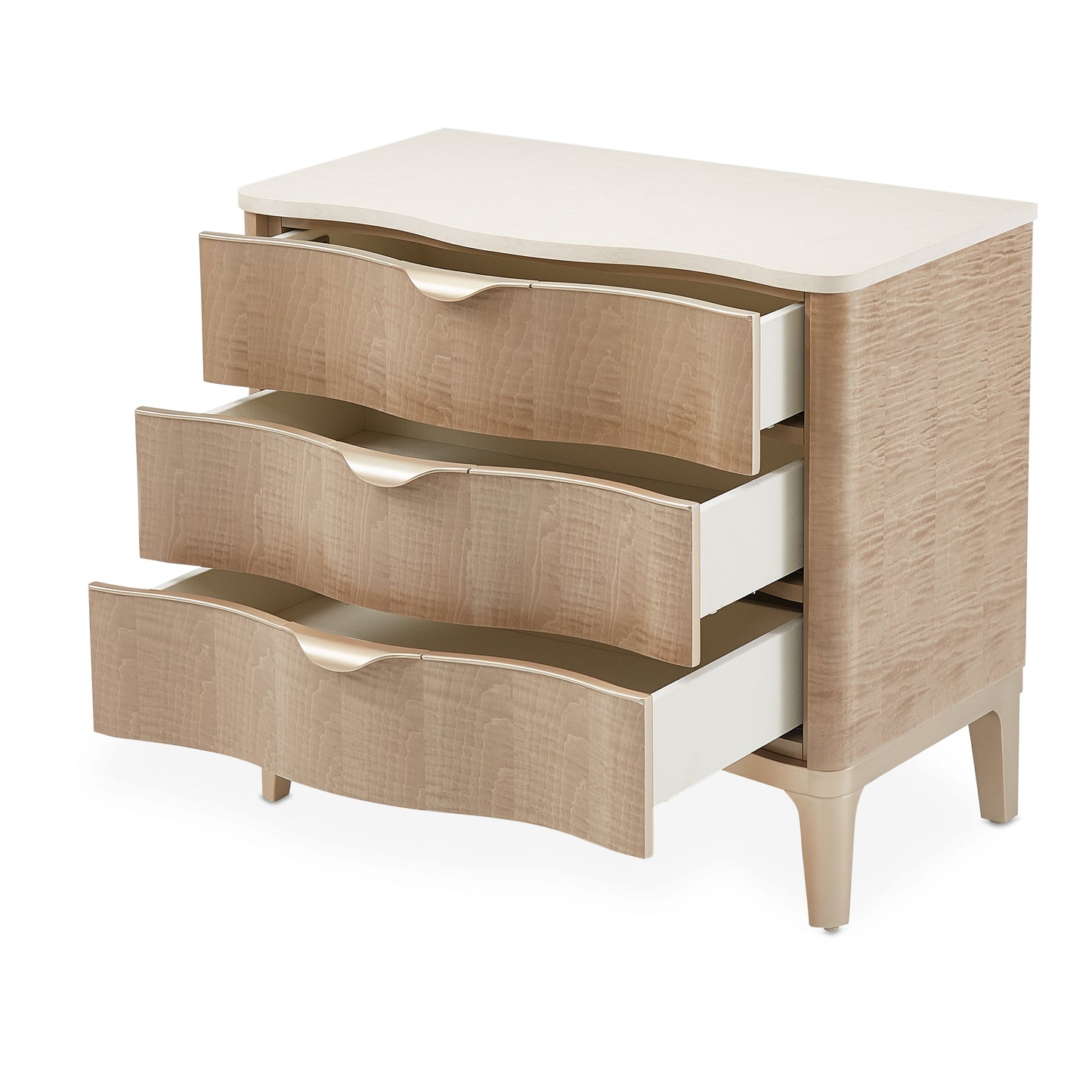 Malibu Crest 3-Drawer Nightstand - Blush
