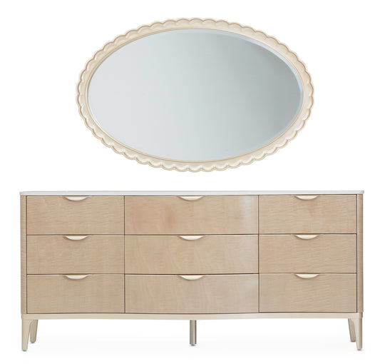 Malibu Crest Dresser with Mirror - Blush