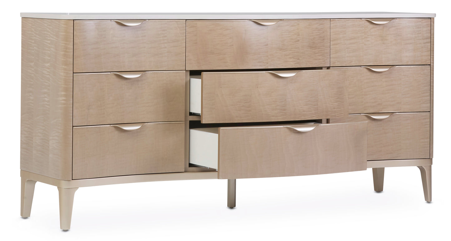 Malibu Crest Dresser with Mirror - Blush