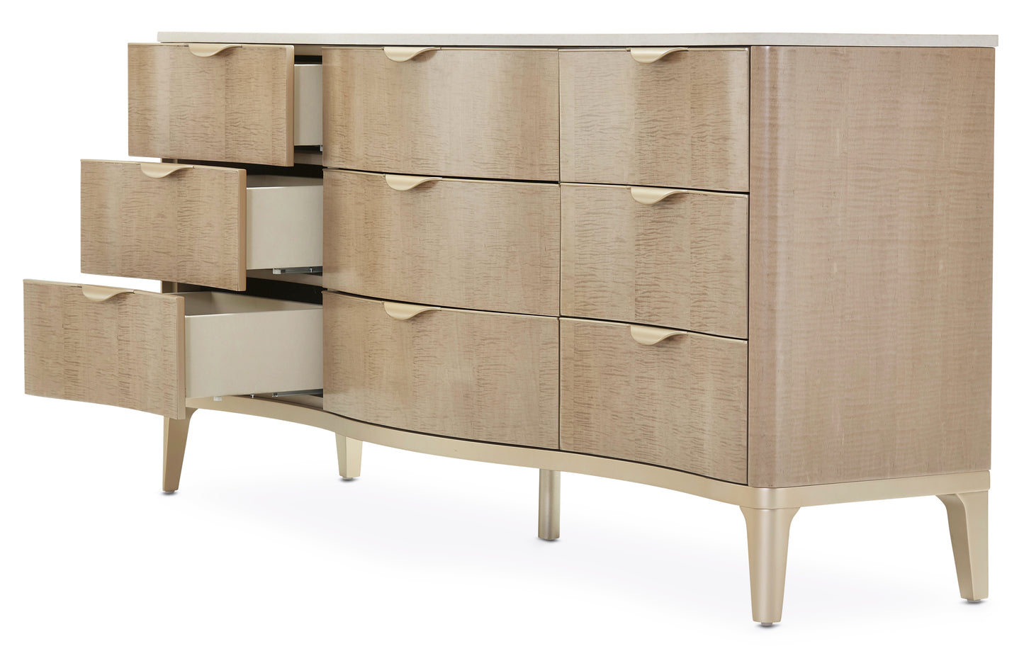 Malibu Crest Dresser with Mirror - Blush