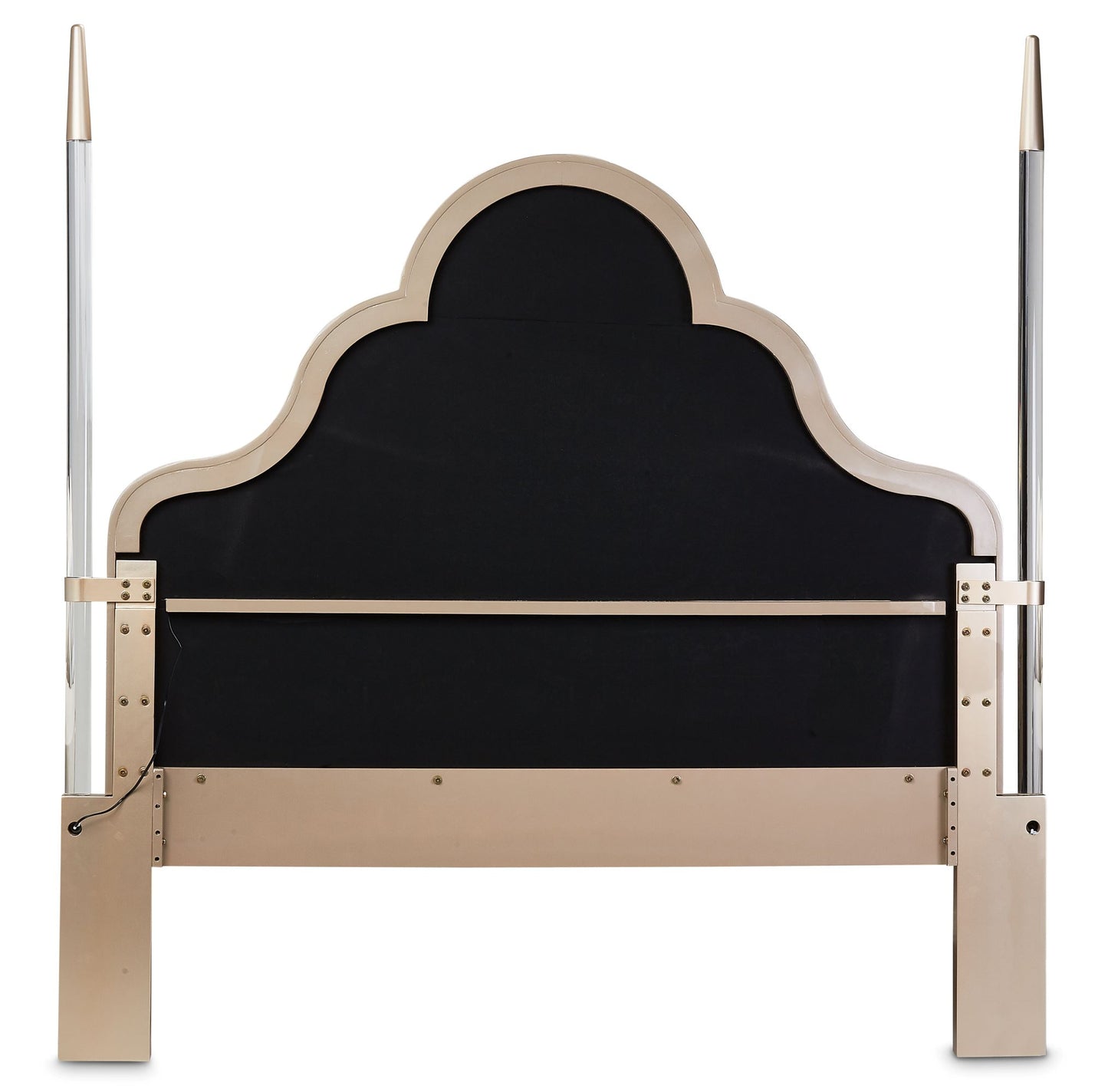 Malibu Crest Eastern King Scalloped Poster Bed - Chardonnay