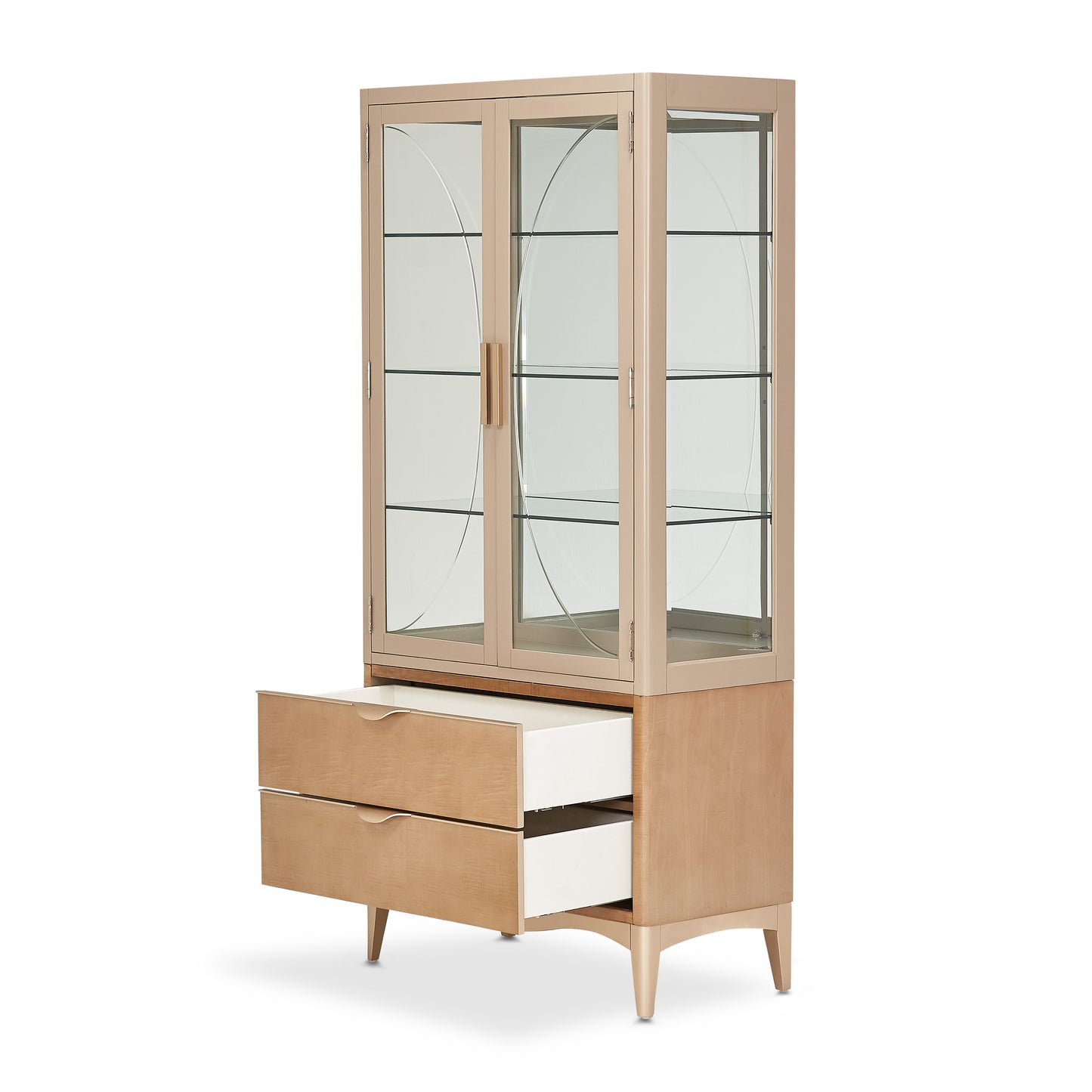 Malibu Crest Display Cabinet - Chardonnay