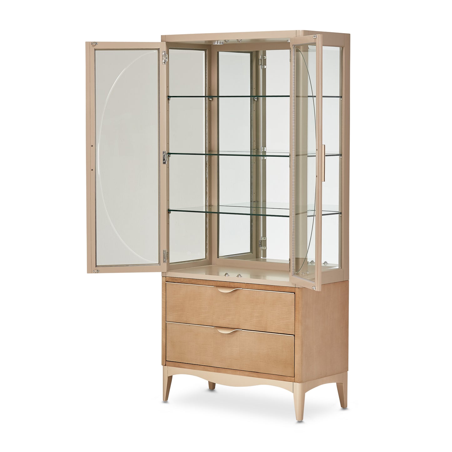 Malibu Crest Display Cabinet - Chardonnay