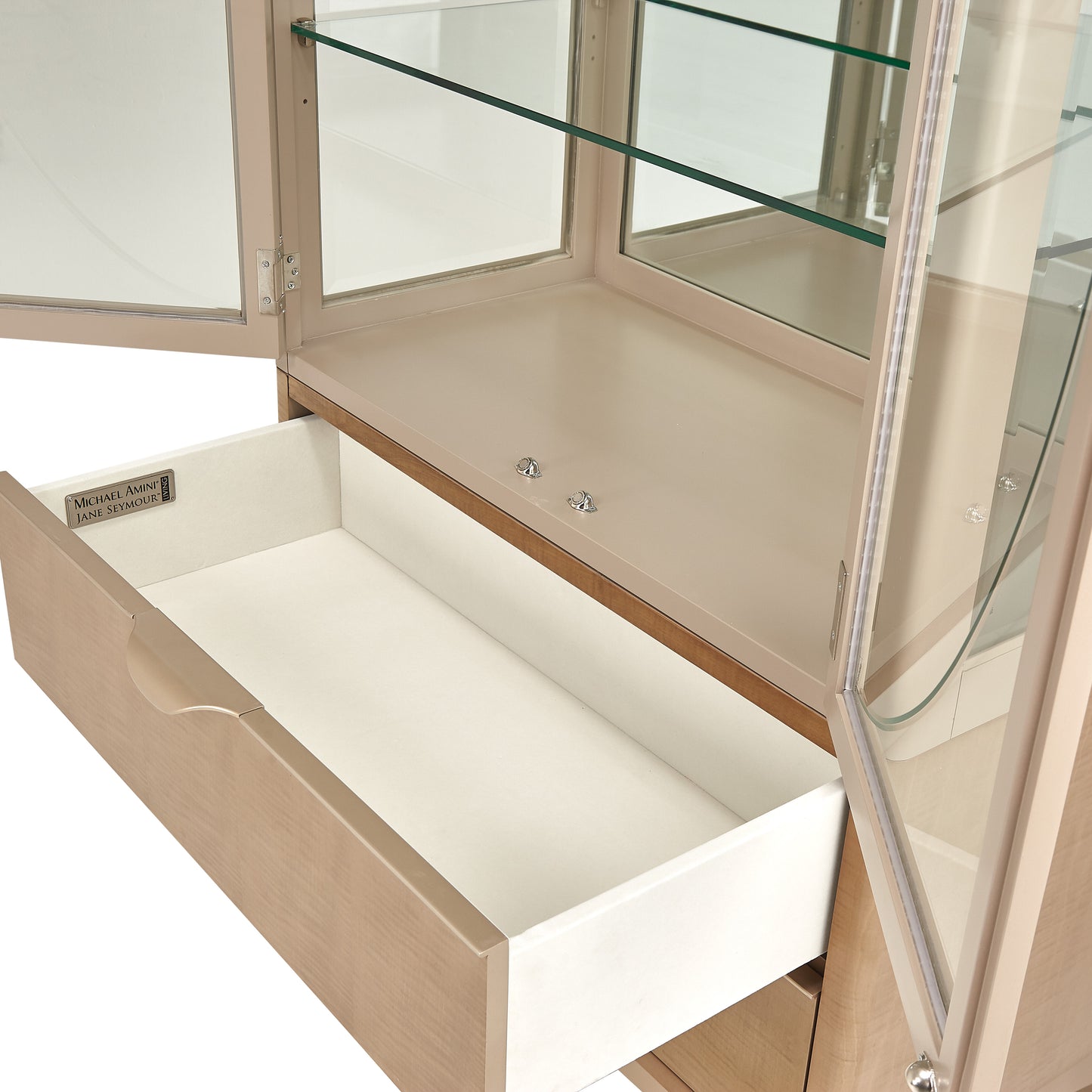 Malibu Crest Display Cabinet - Chardonnay