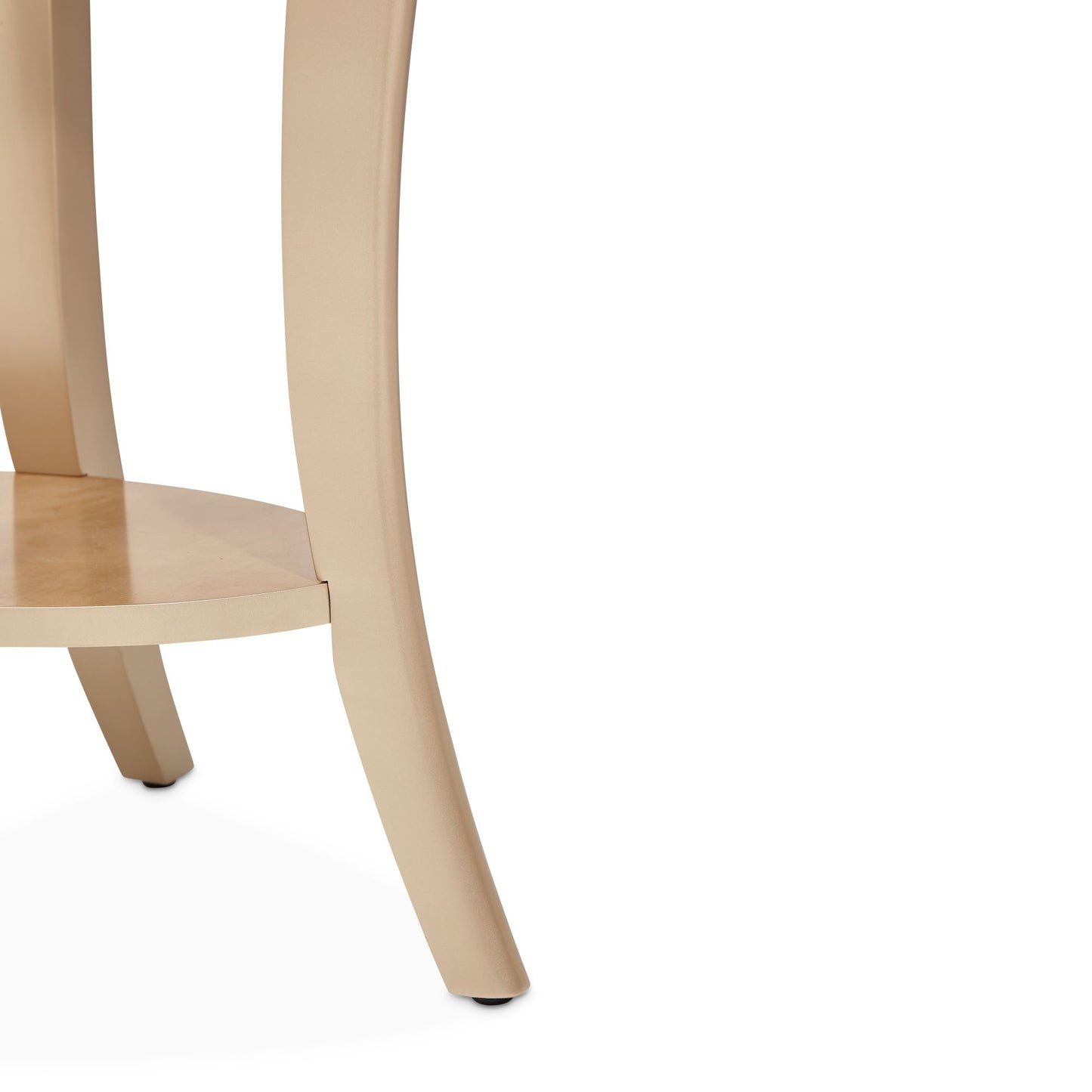 Malibu Crest End Table with Glass Top - Chardonnay
