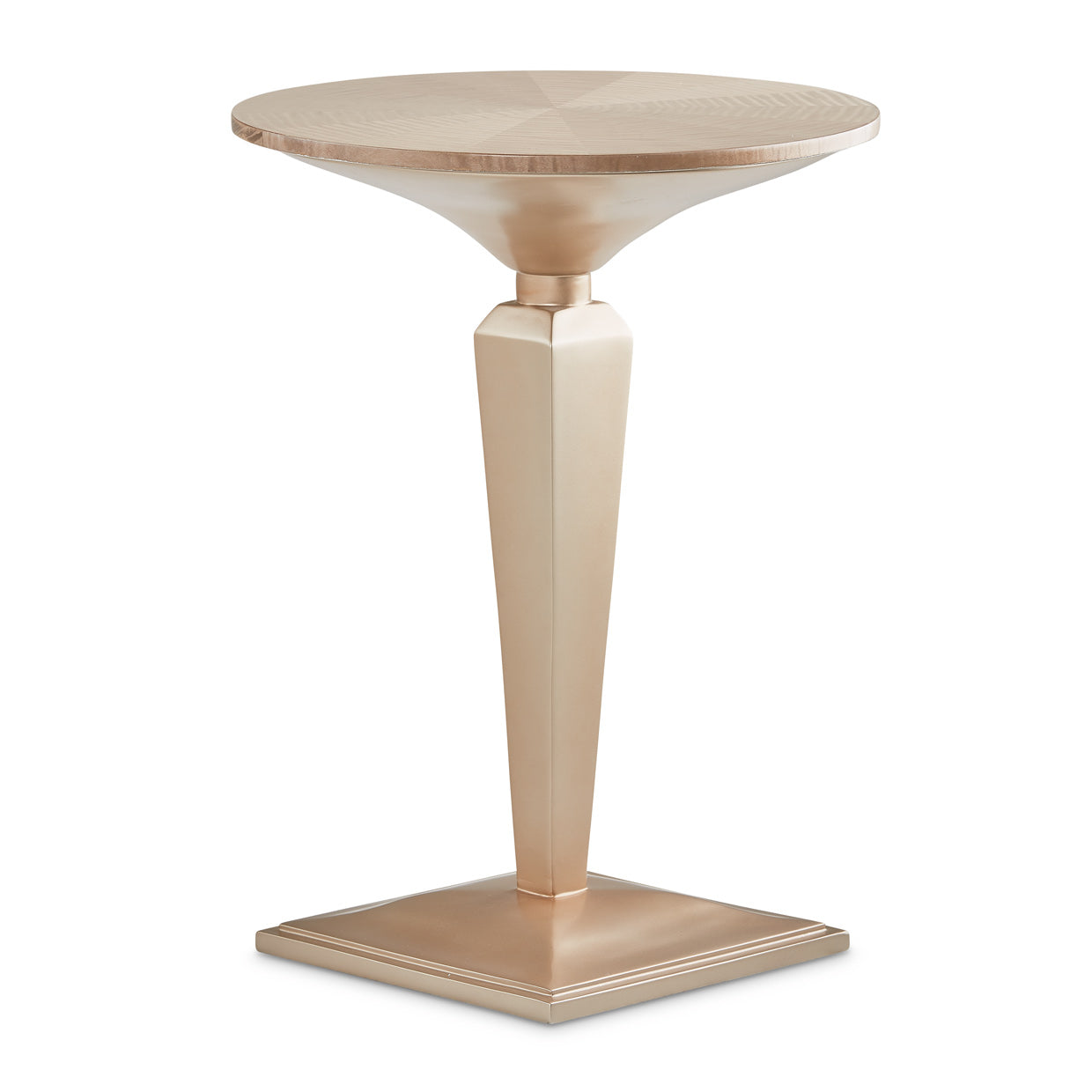 Malibu Crest Round Pedestal Tea Table - Chardonnay