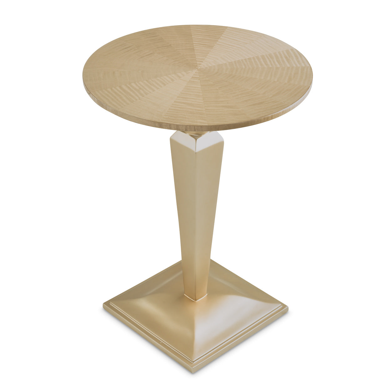 Malibu Crest Round Pedestal Tea Table - Chardonnay