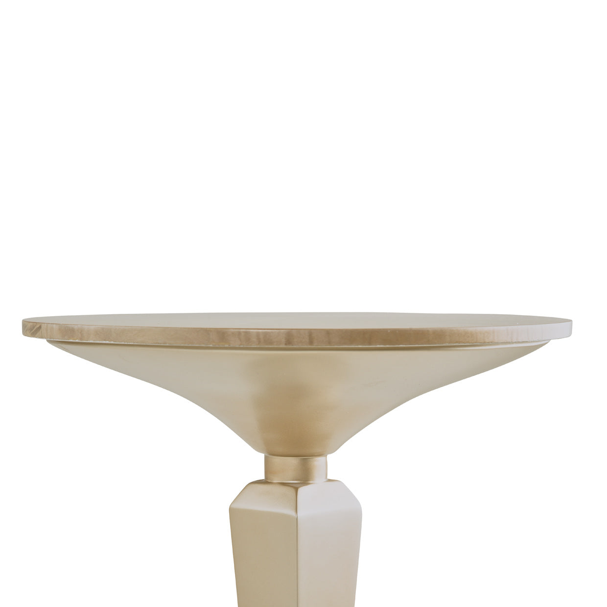 Malibu Crest Round Pedestal Tea Table - Chardonnay