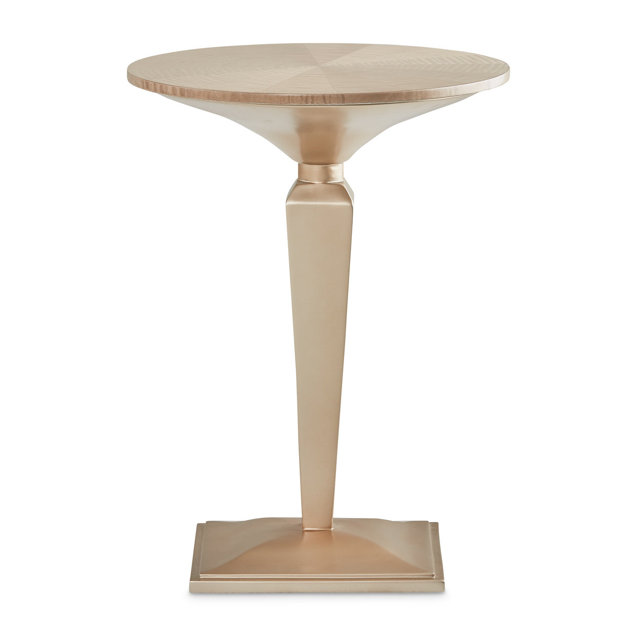 Malibu Crest Round Pedestal Tea Table - Chardonnay
