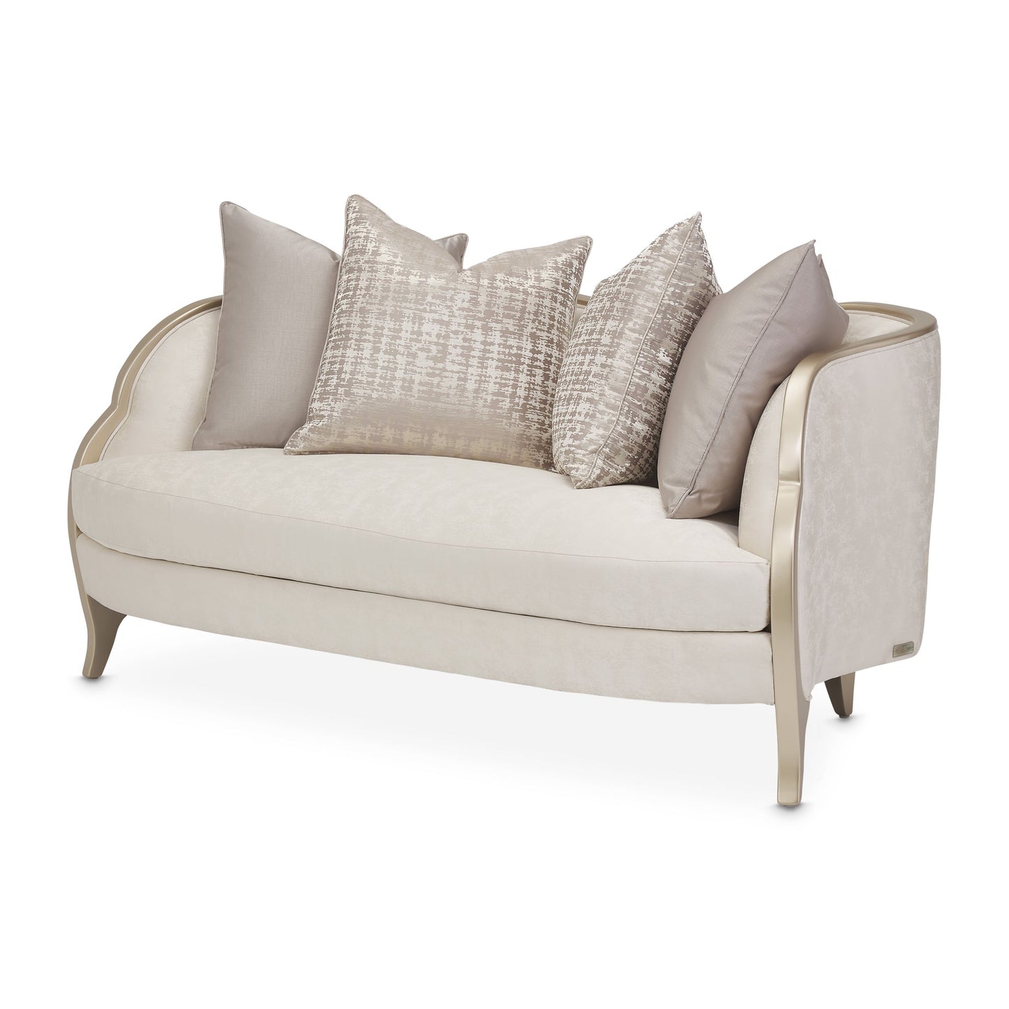 Malibu Crest Loveseat - Cloud White/Chardonnay