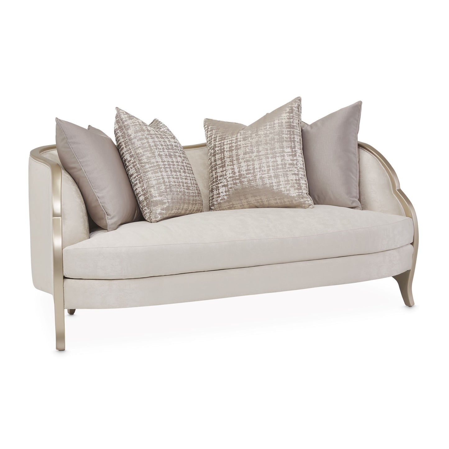 Malibu Crest Loveseat - Cloud White/Chardonnay