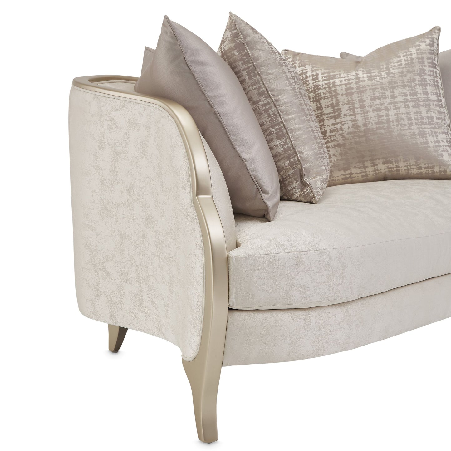 Malibu Crest Loveseat - Cloud White/Chardonnay