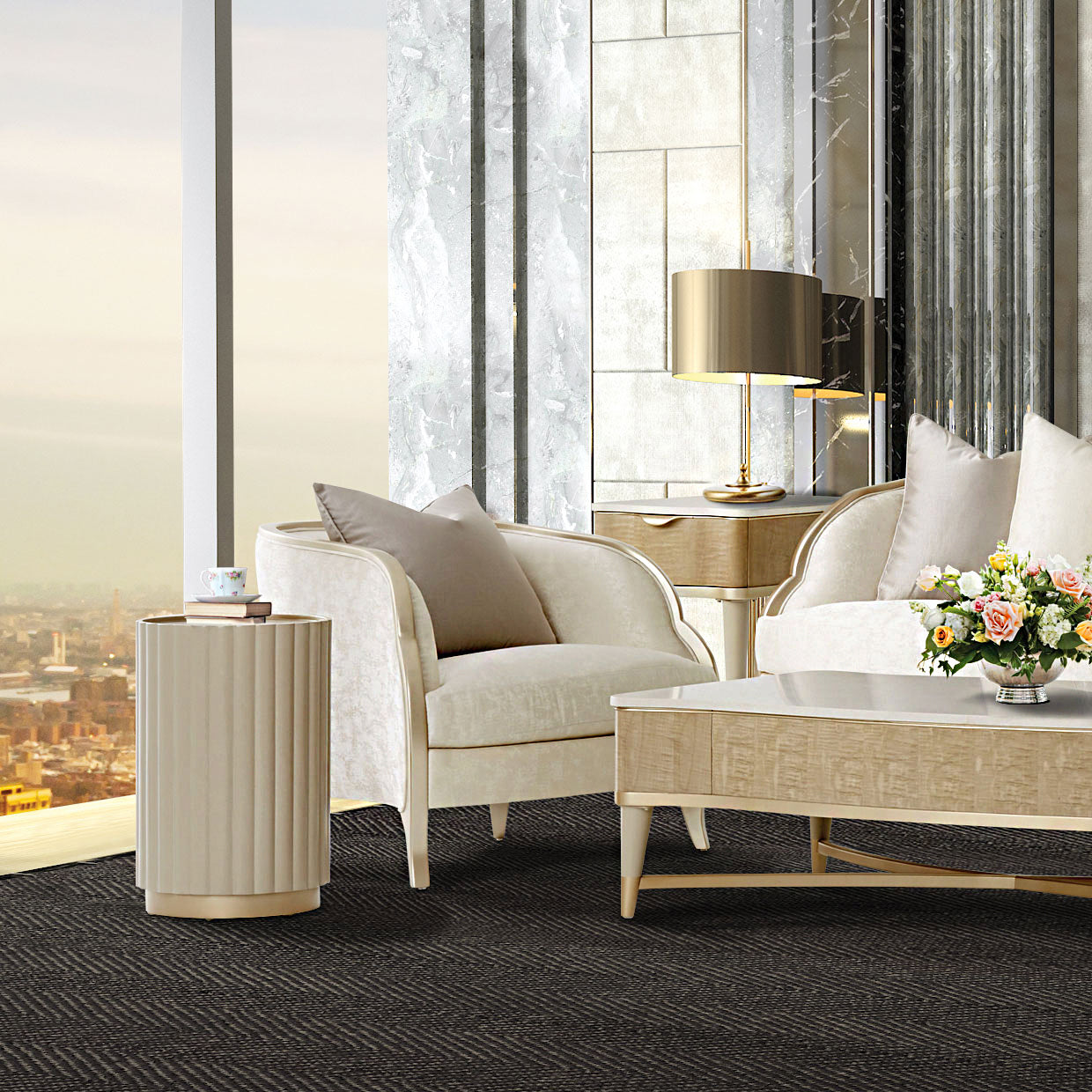 Malibu Crest Accent Chair - Cloud White/Chardonnay