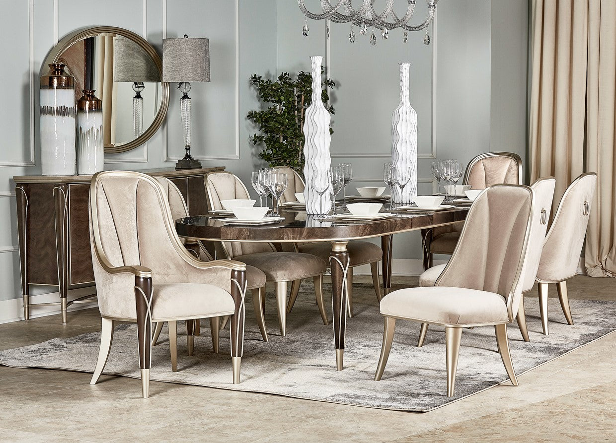 Villa Cherie Oval Dining Table - Hazelnut