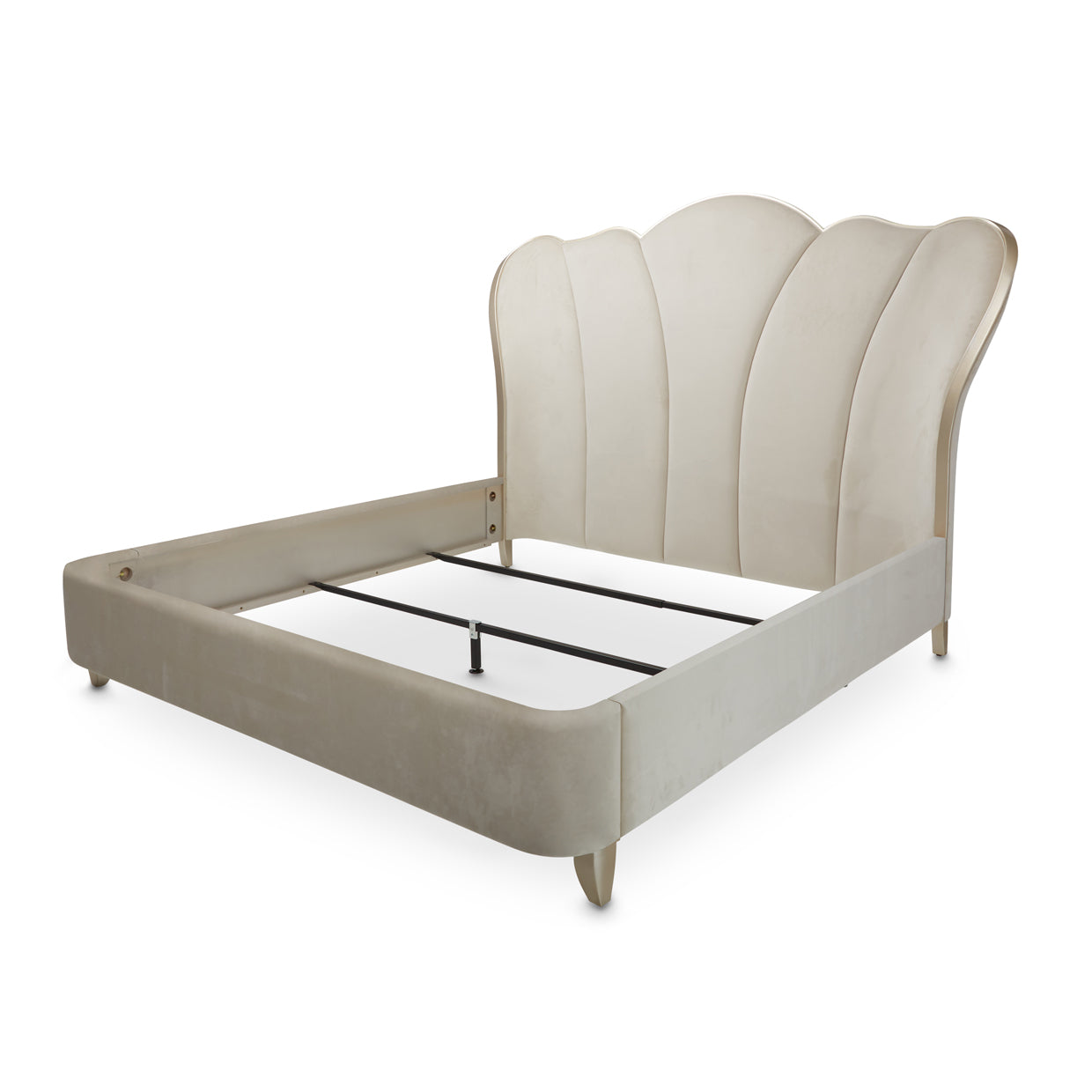 Villa Cherie Cal. King Channel Tufted Bed - Caramel