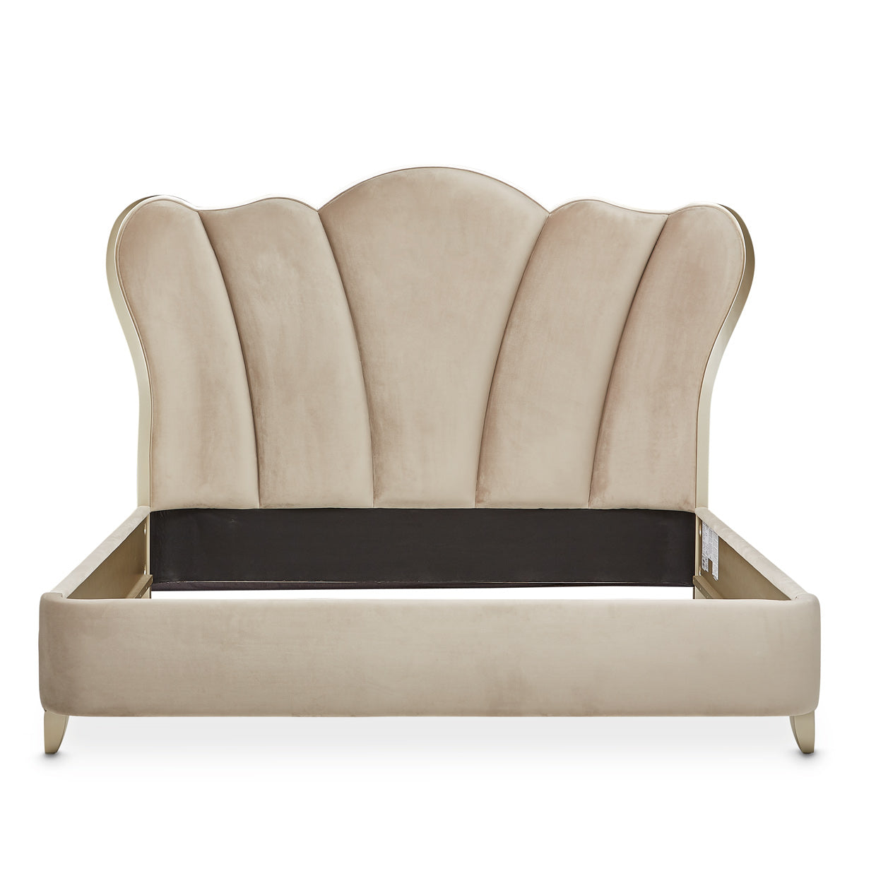 Villa Cherie Eastern King Channel Tufted Bed - Hazelnut