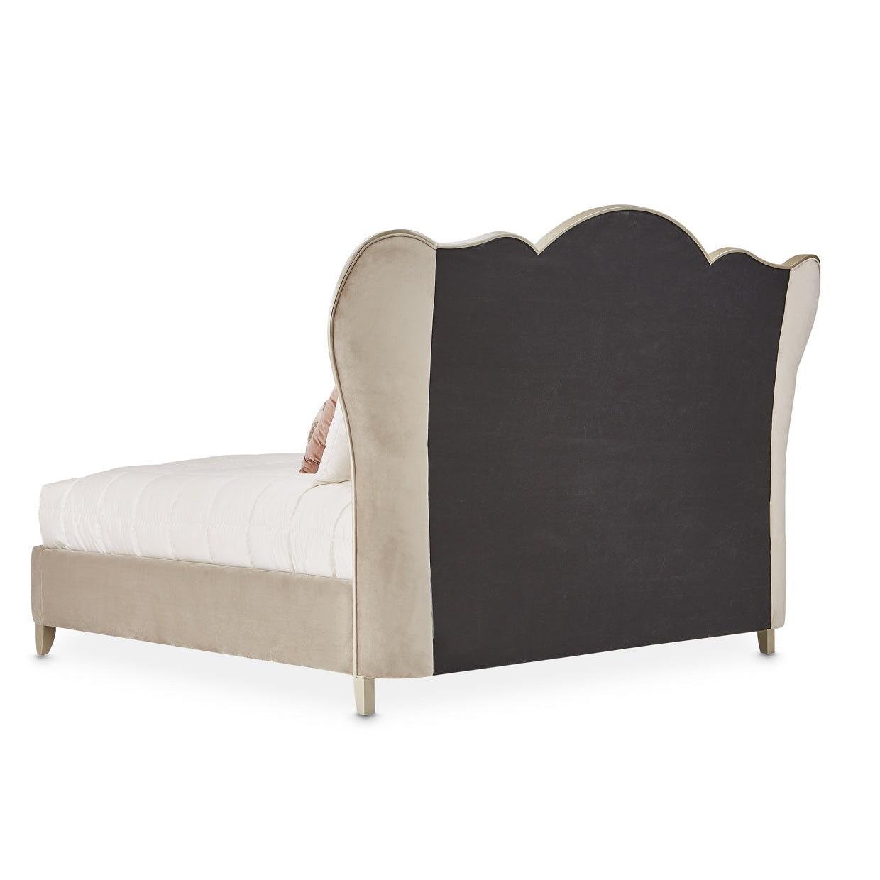 Villa Cherie Queen Channel Tufted Bed - Hazelnut