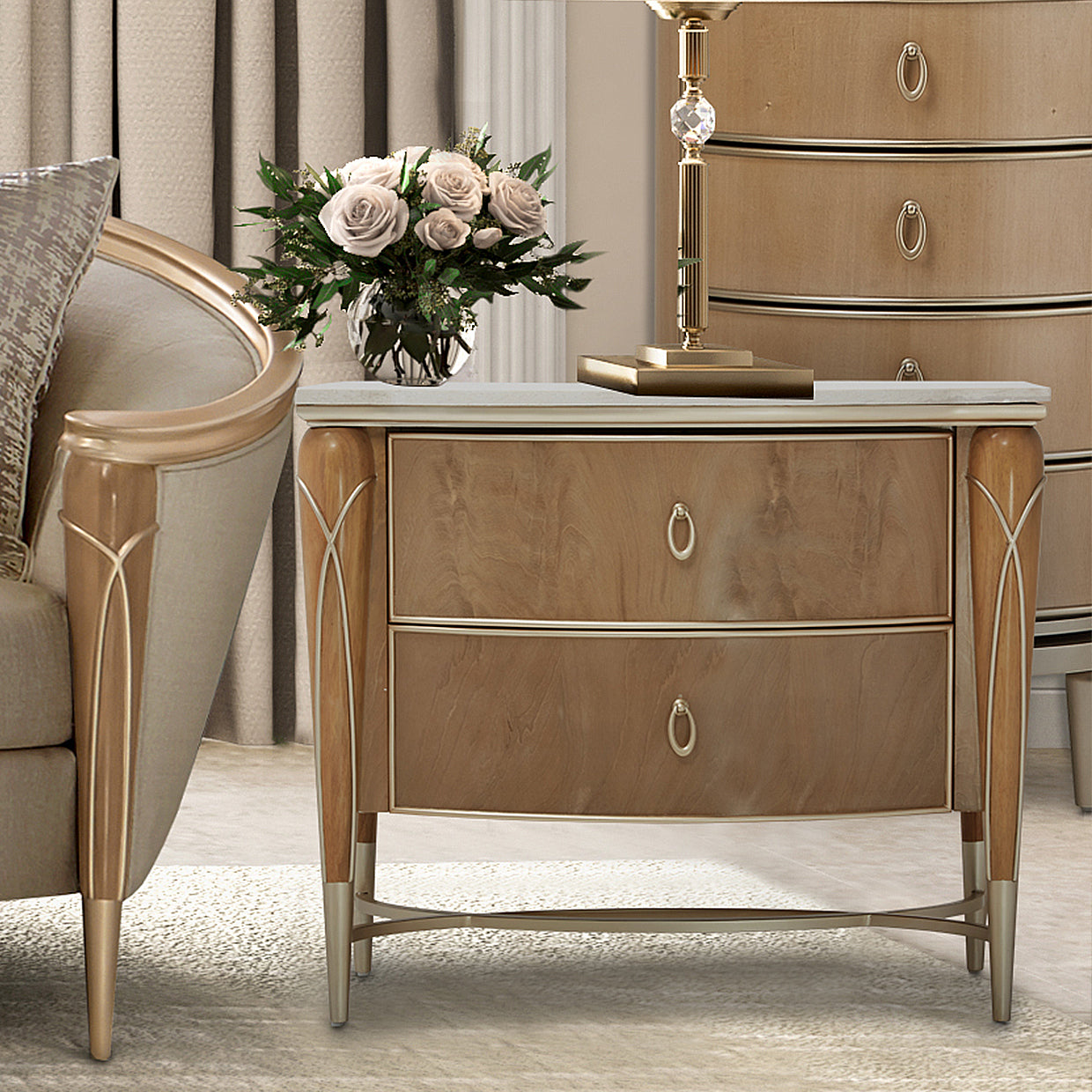 Villa Cherie Nightstand - Caramel