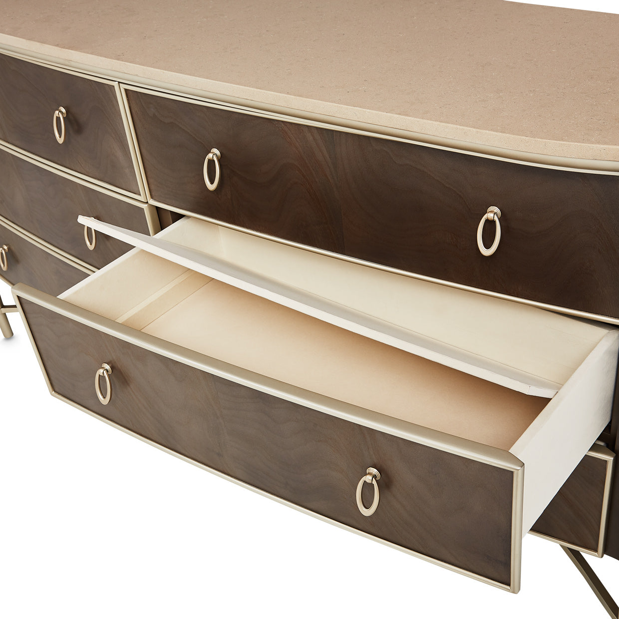 Villa Cherie Dresser & Mirror - Hazelnut
