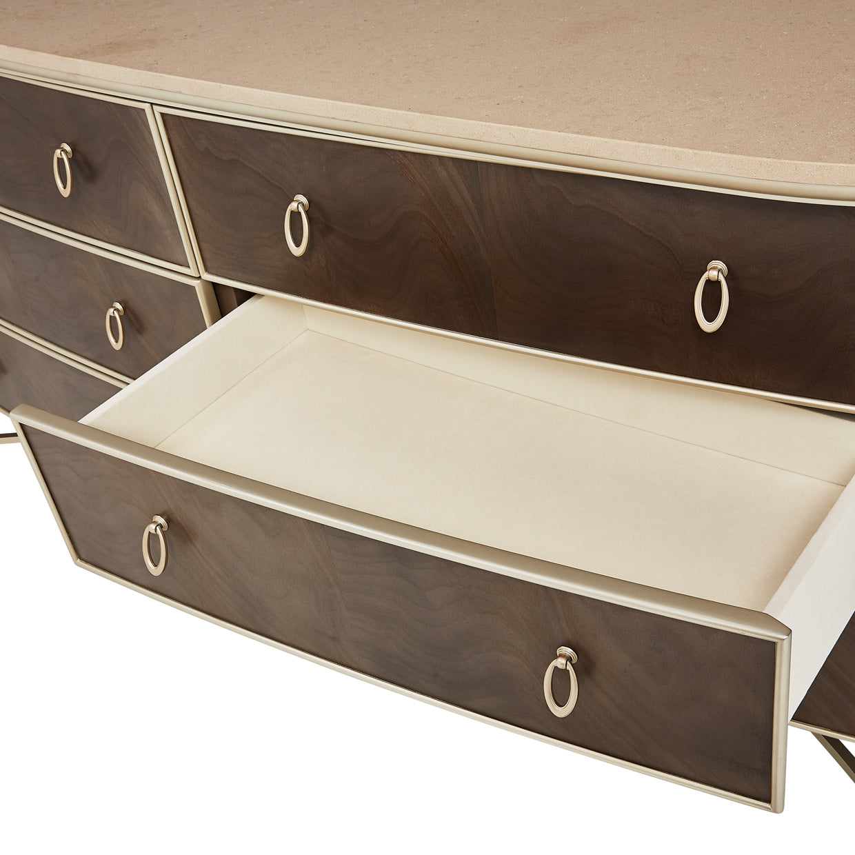 Villa Cherie Dresser & Mirror - Hazelnut