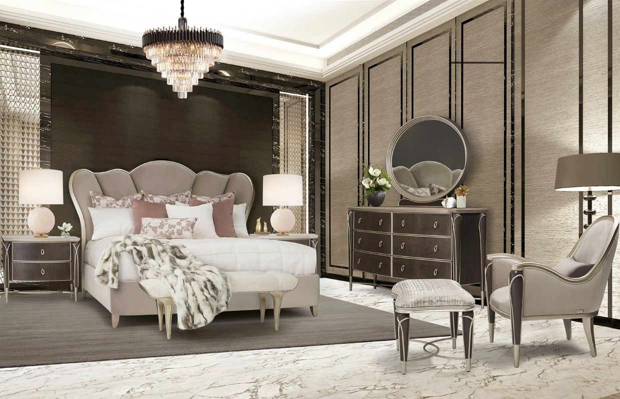 Villa Cherie Dresser & Mirror - Hazelnut