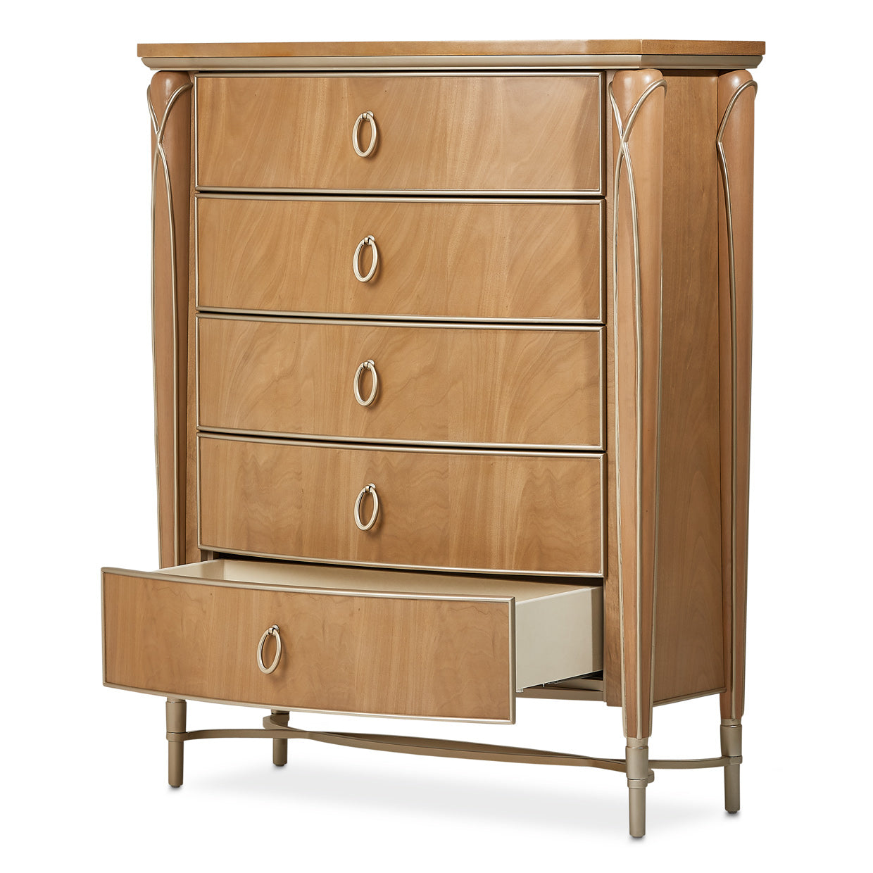 Villa Cherie Highboy Chest - Caramel