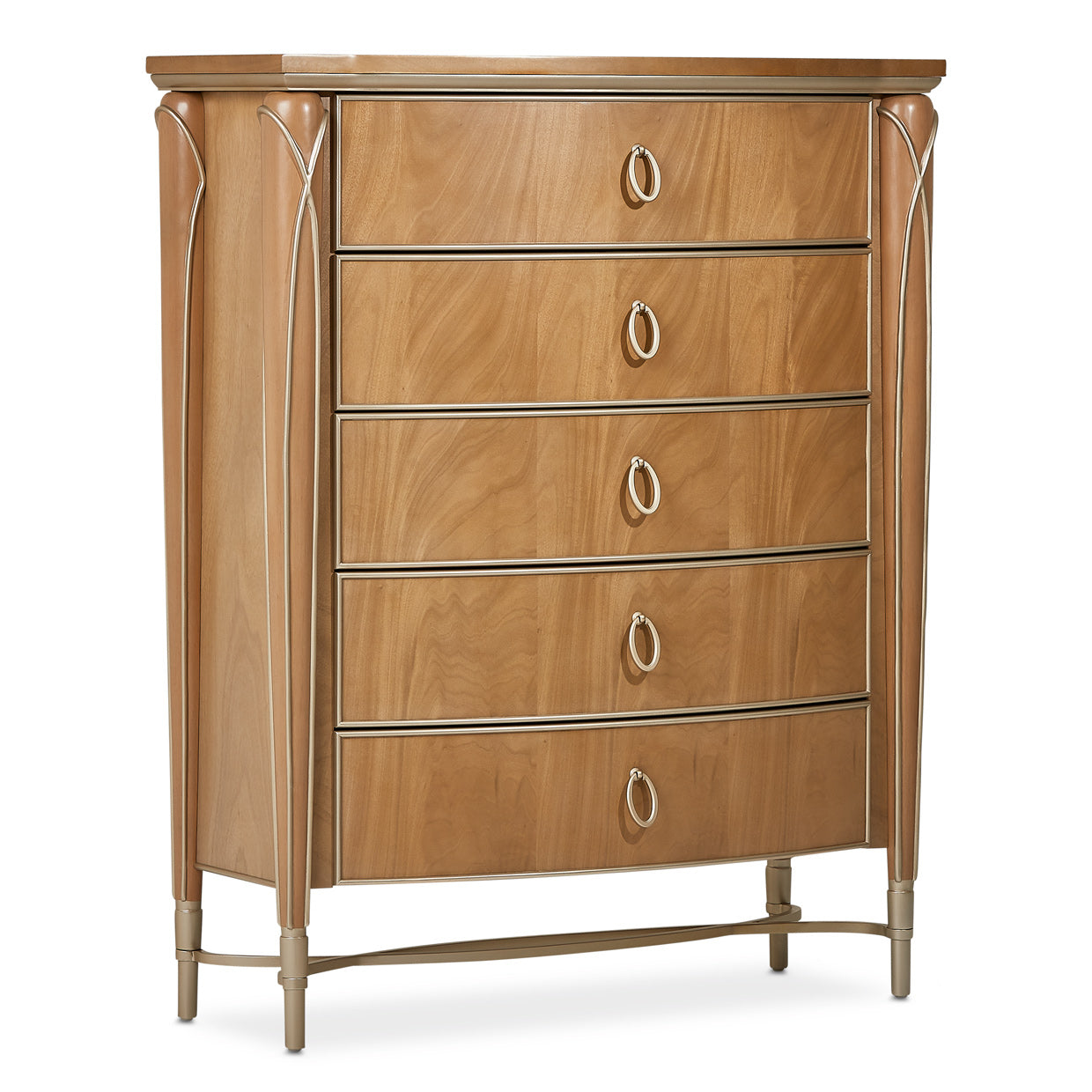Villa Cherie Highboy Chest - Caramel