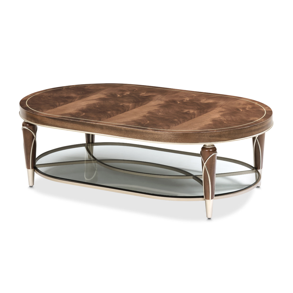 Villa Cherie Oval Cocktail Table - Hazelnut