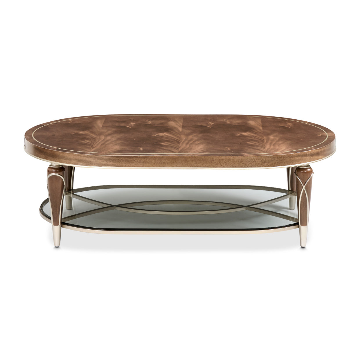 Villa Cherie Oval Cocktail Table - Hazelnut