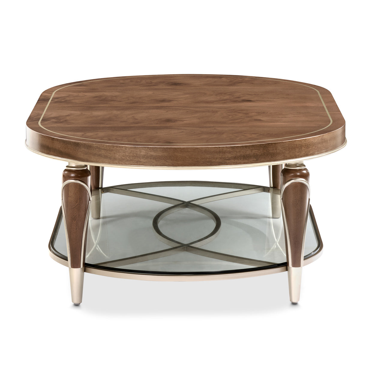 Villa Cherie Oval Cocktail Table - Hazelnut
