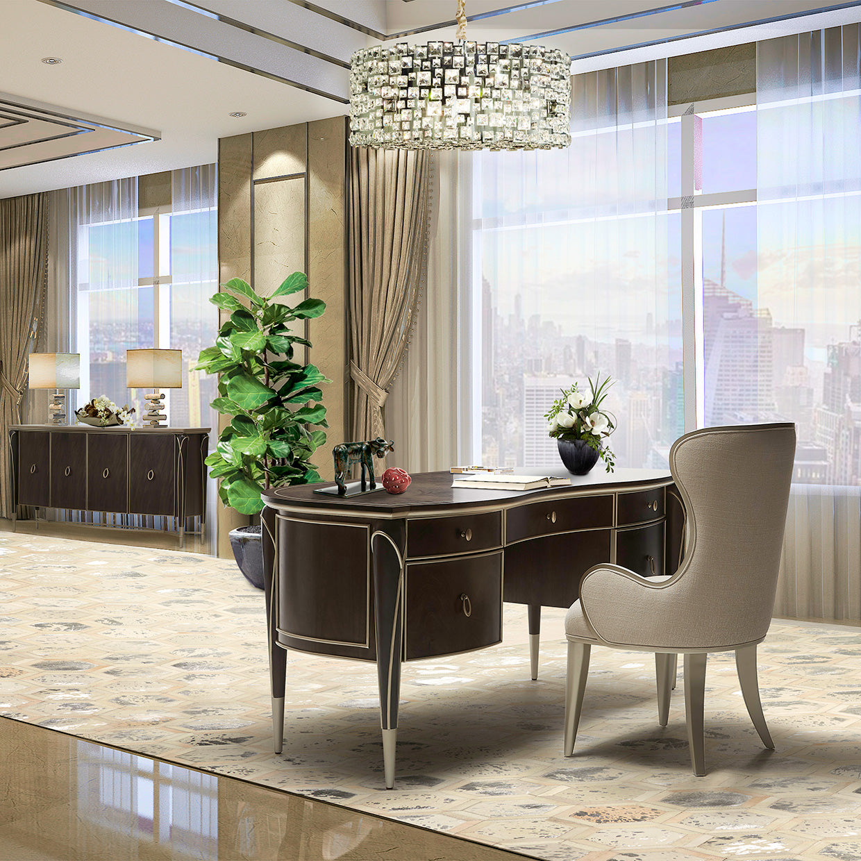 Villa Cherie Desk Chair - Chardonnay