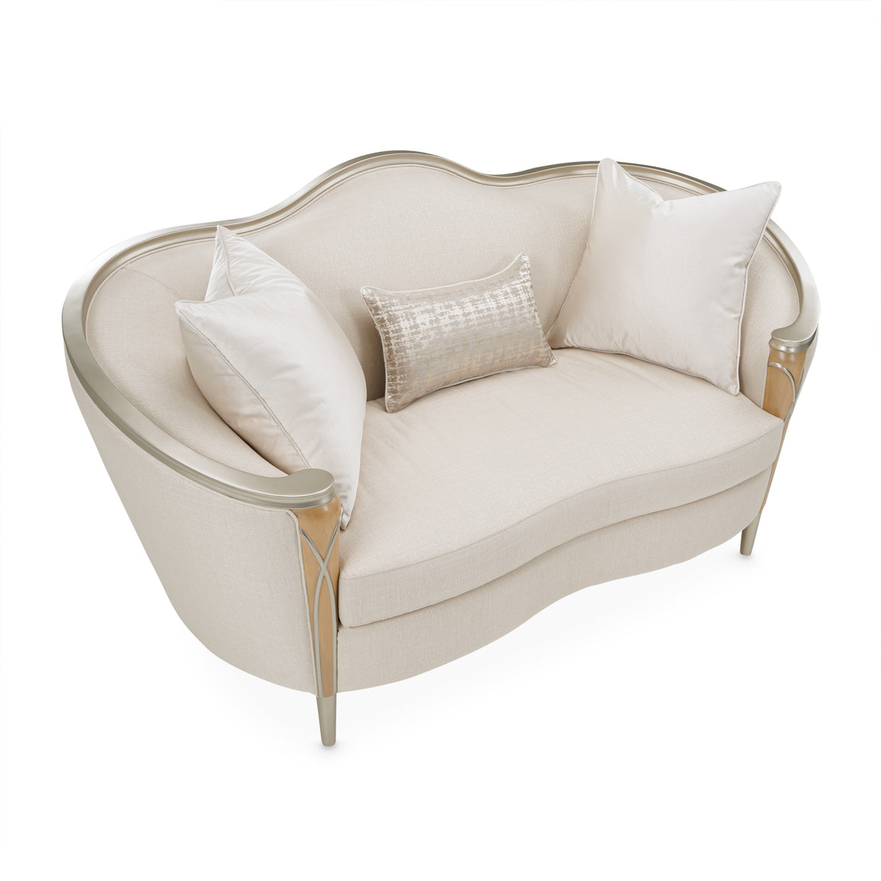 Villa Cherie Loveseat - Pearl/Caramel