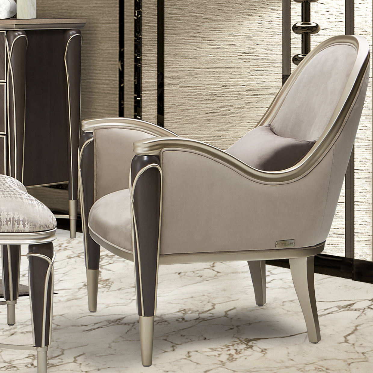 Villa Cherie Accent Chair - Porcini/Hazelnut