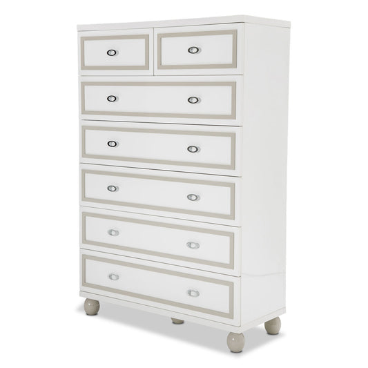 Sky Tower 7-Drawer Chest - Cloud White