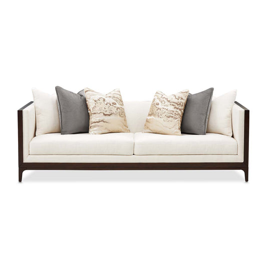 Belmont Place Sofa - Cream/Espresso