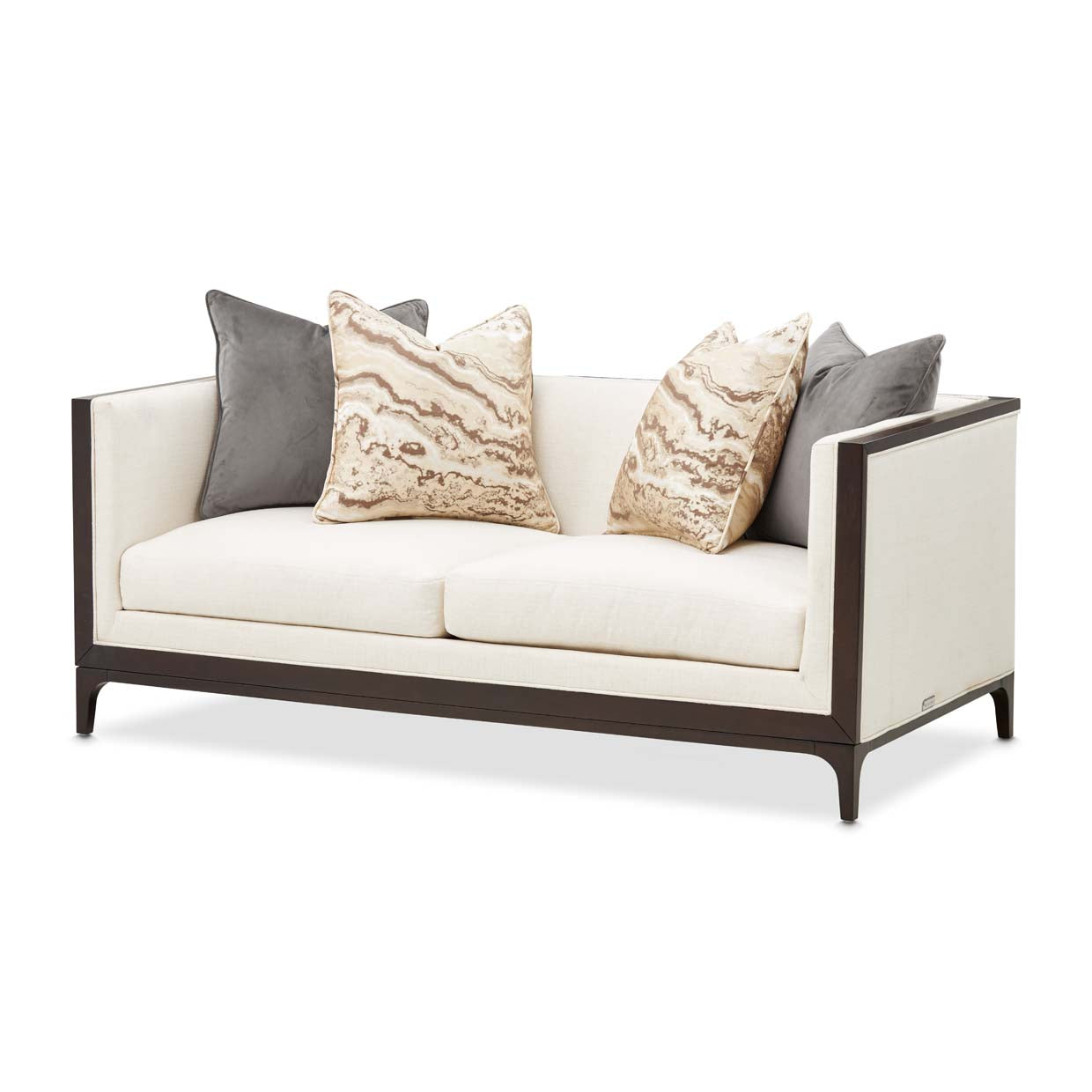 Belmont Place Loveseat - Cream/Espresso