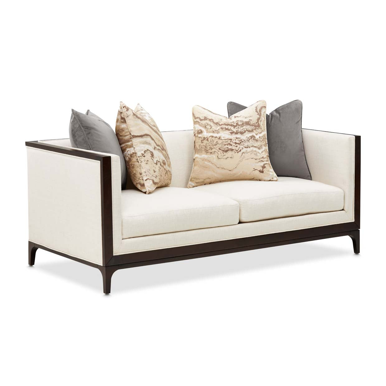 Belmont Place Loveseat - Cream/Espresso