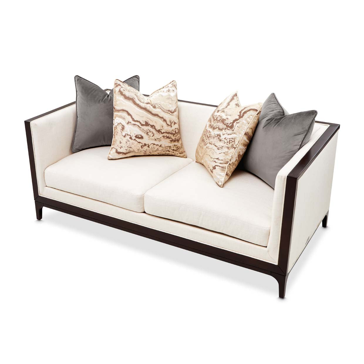 Belmont Place Loveseat - Cream/Espresso