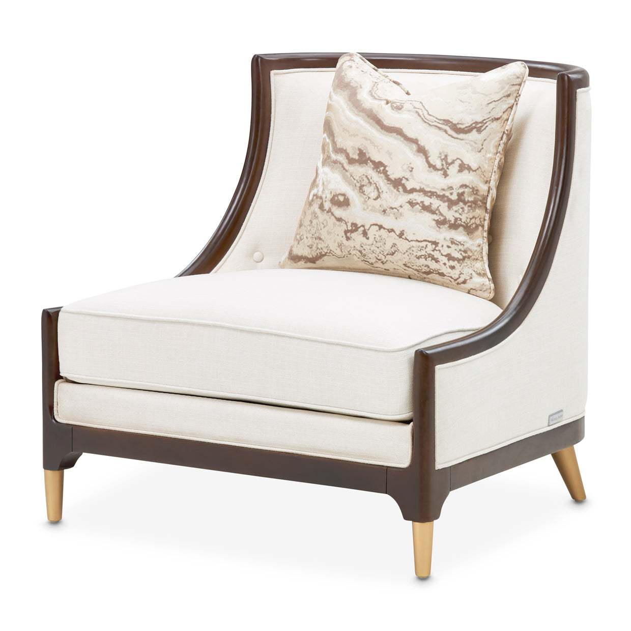 Belmont Place Accent Chair - Cream/Espresso