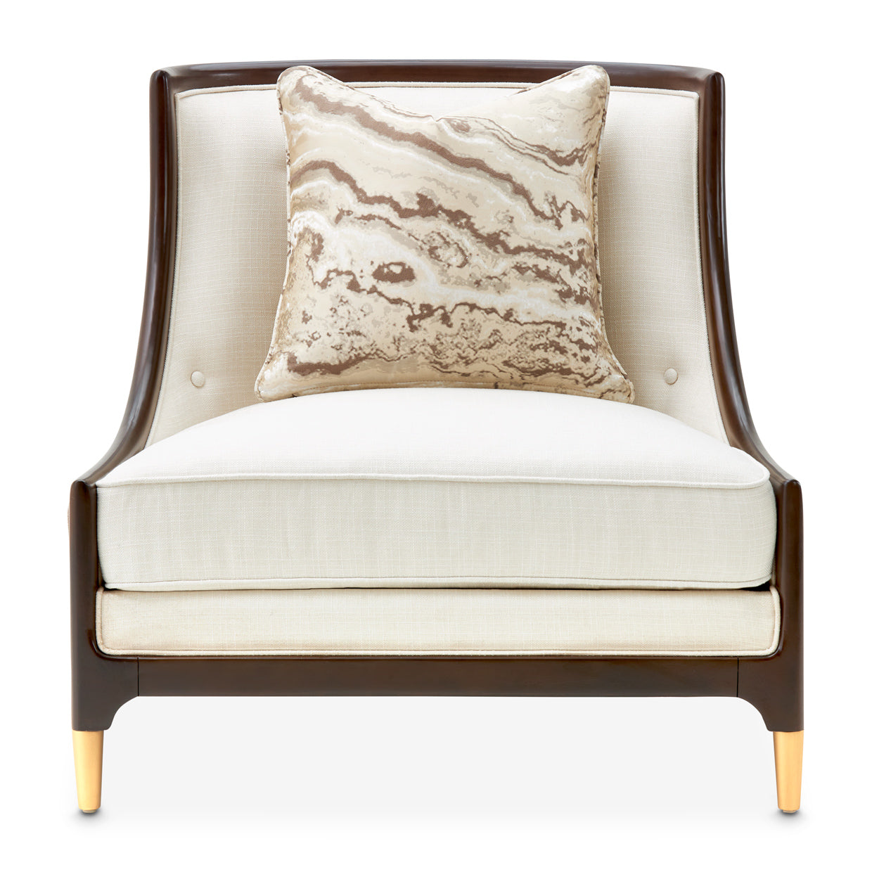 Belmont Place Accent Chair - Cream/Espresso